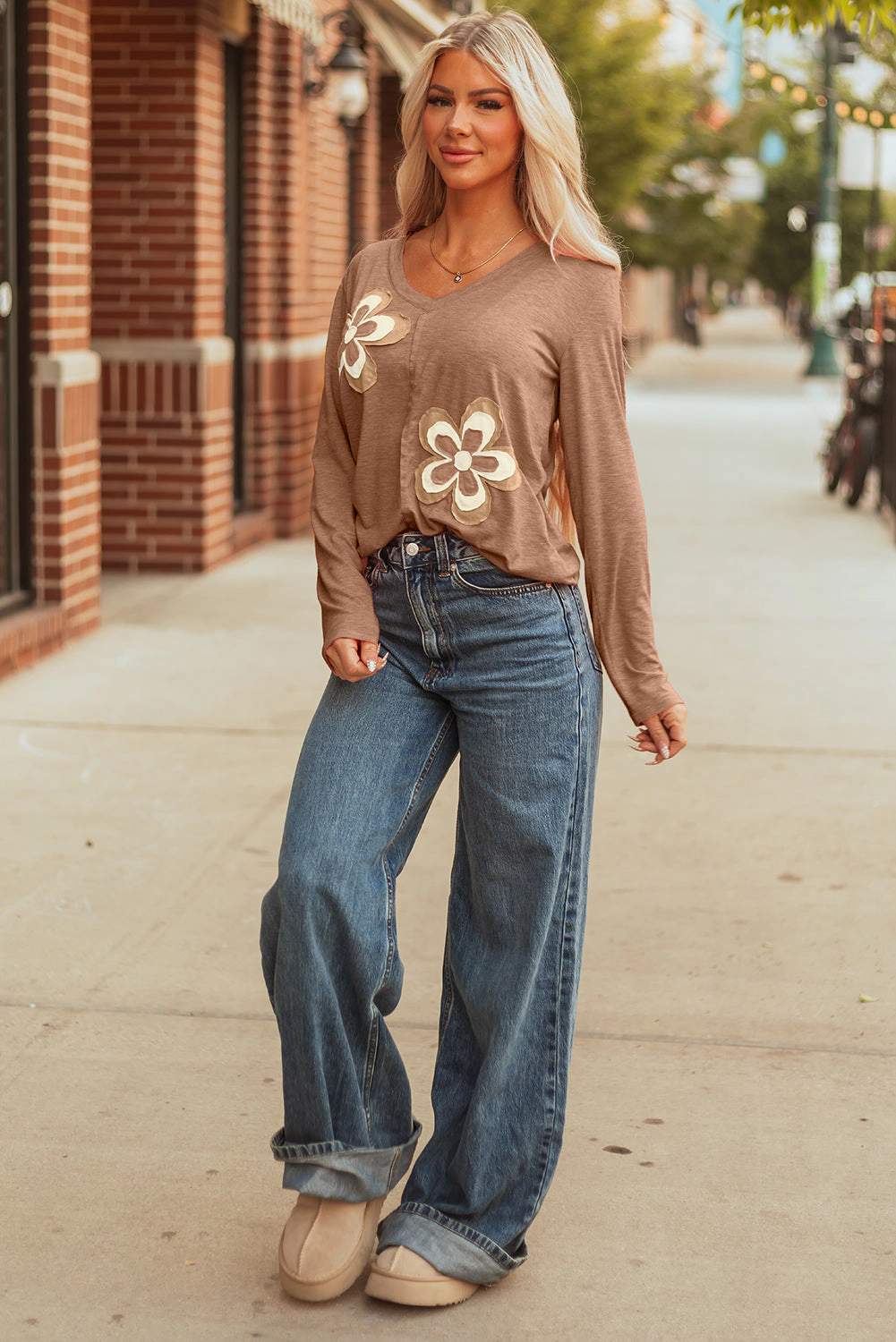Threaded Pear Women's Zoe Sleeve T Shirt Long Top