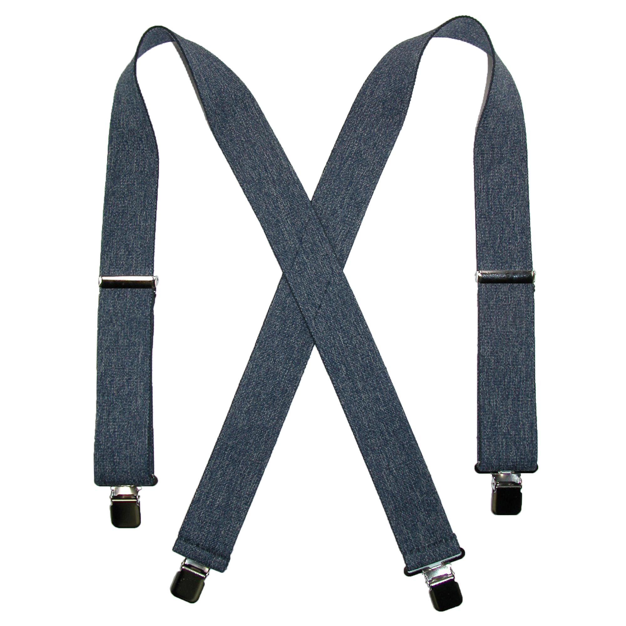 CTM Men's Denim Clip-End 2 Inch Suspenders
