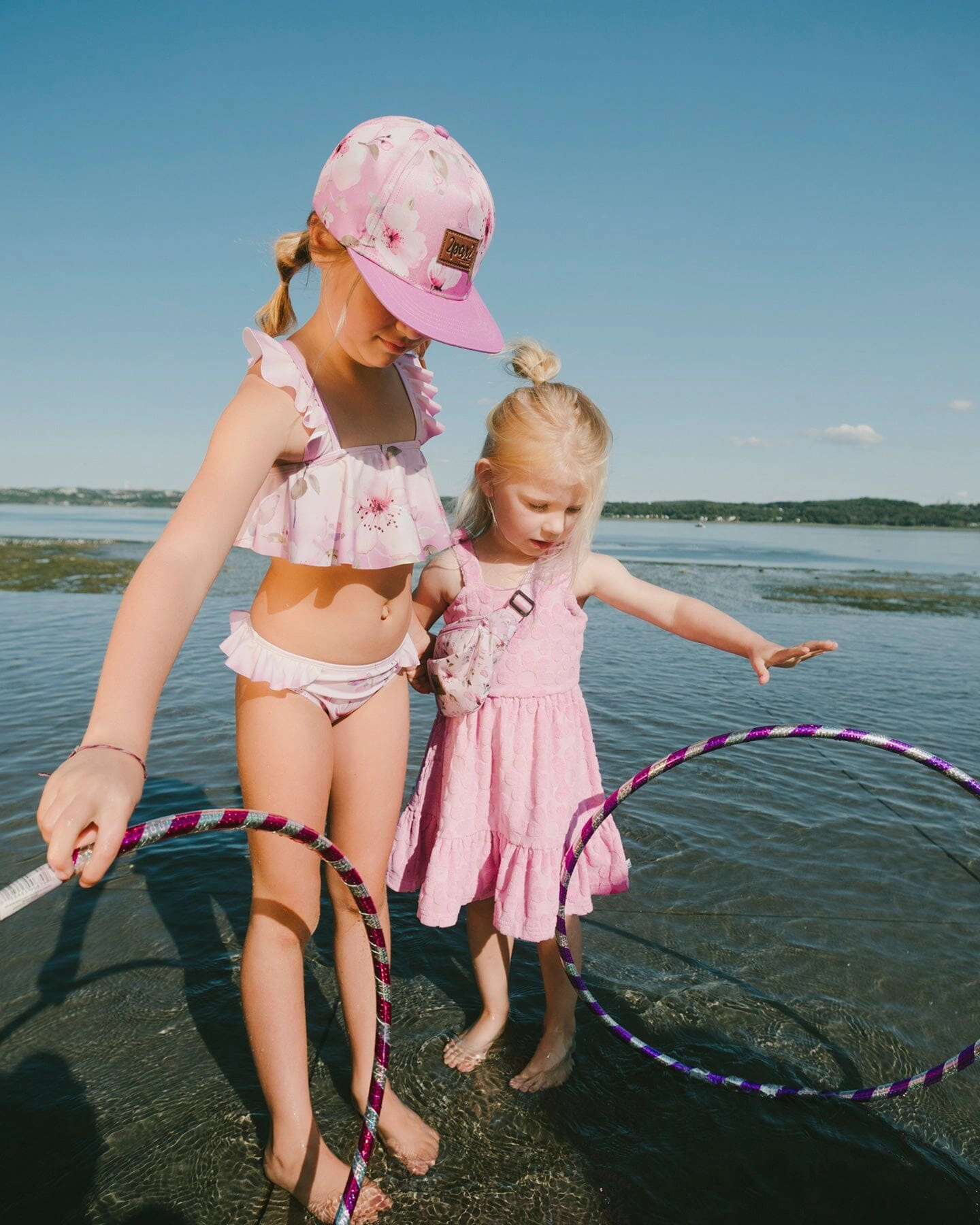 Deux par Deux Girls Cap Flower Print