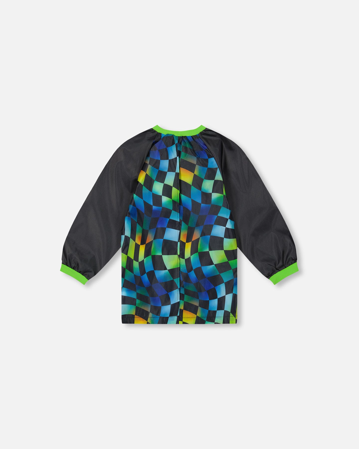 Deux par Deux Boys Water-Resistant Raglan Sleeve Checkered Print Apron