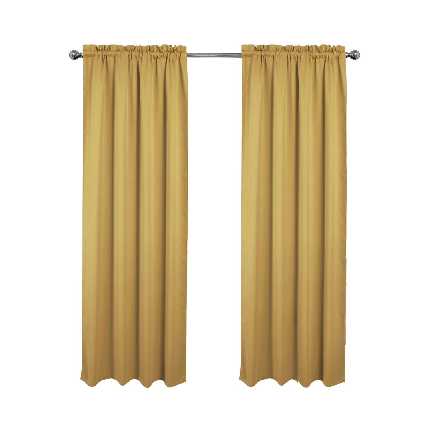 RT Designers Collection 100% Polyester Twilight Blackout Rod Pocket Curtain Panel 54" x 84" Sesame