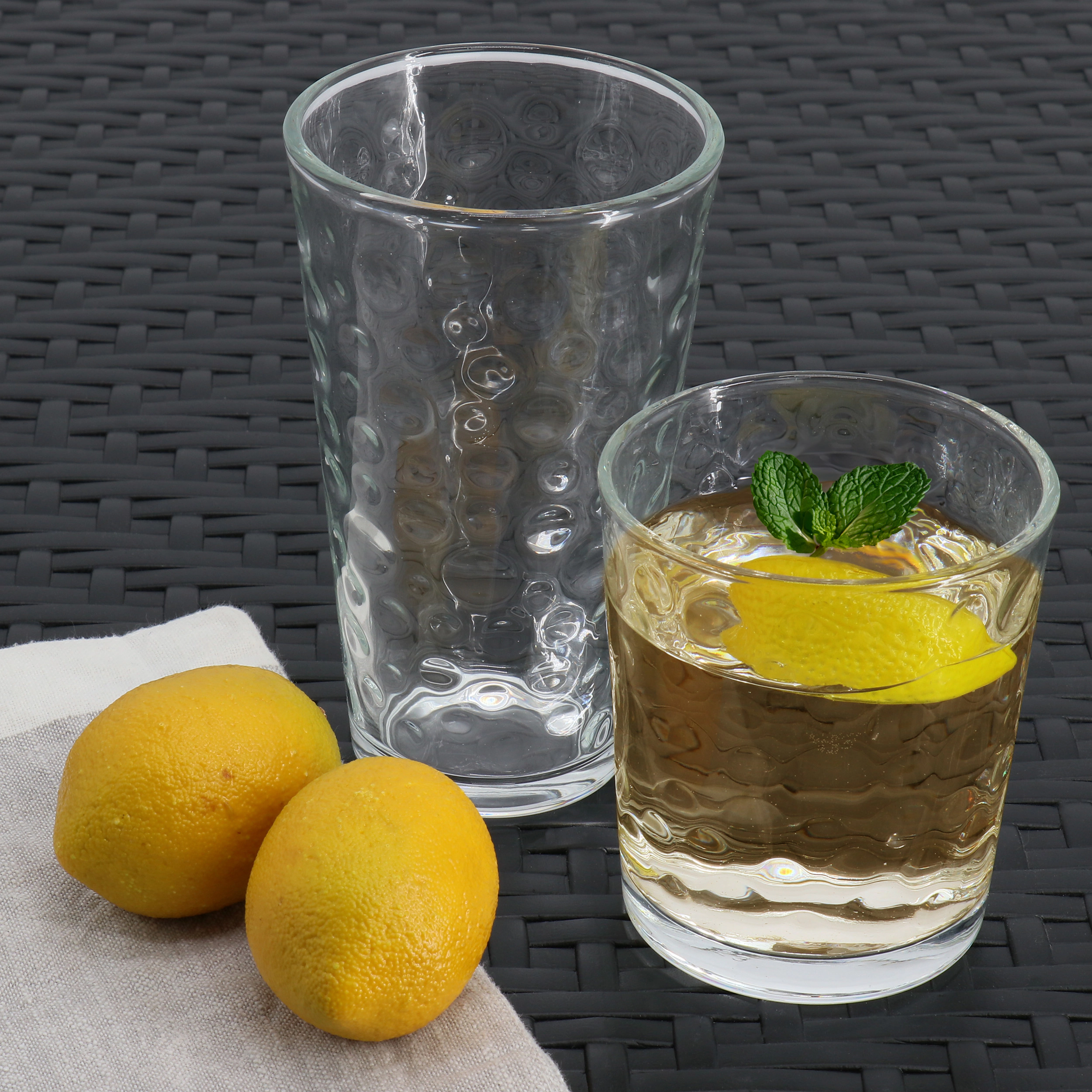 Gibson Home 4 Piece 13.5 Ounce Bubble Double Old-Fashioned Glassware Set