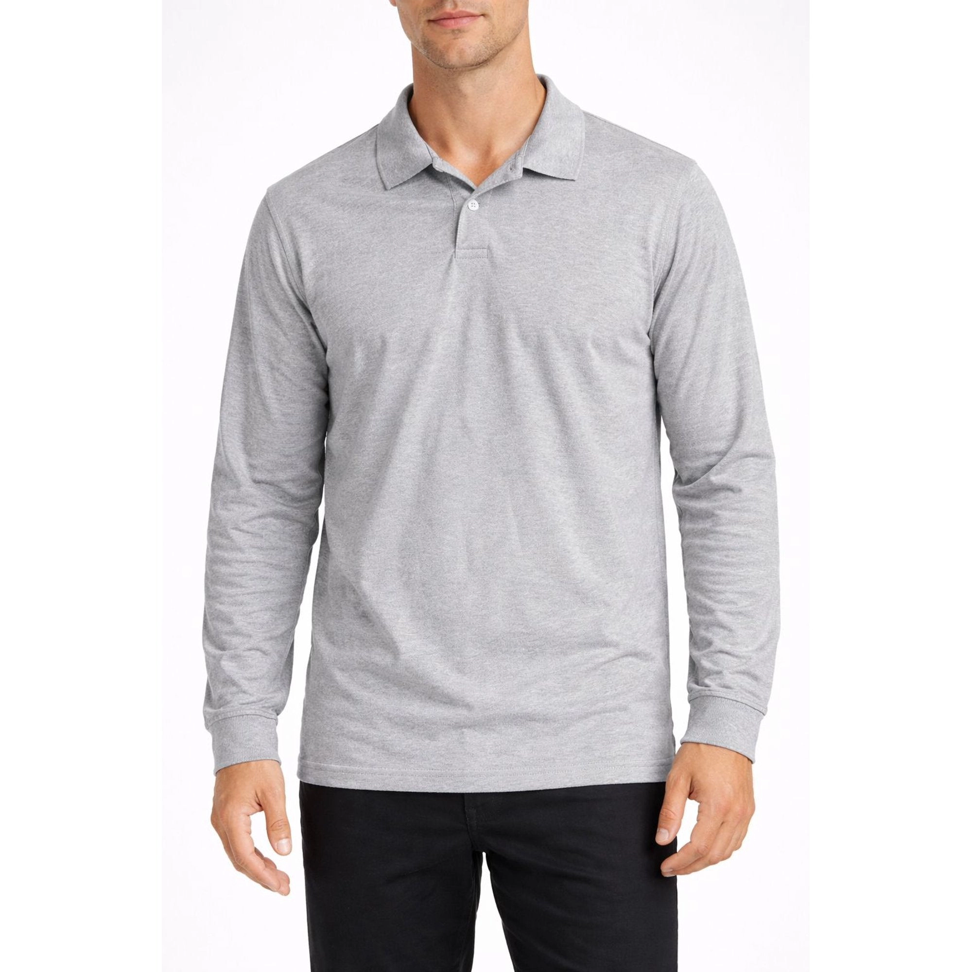 BenBen Men's Lightweight Long Sleeve Polos, 5 Pack - Everyday Wear