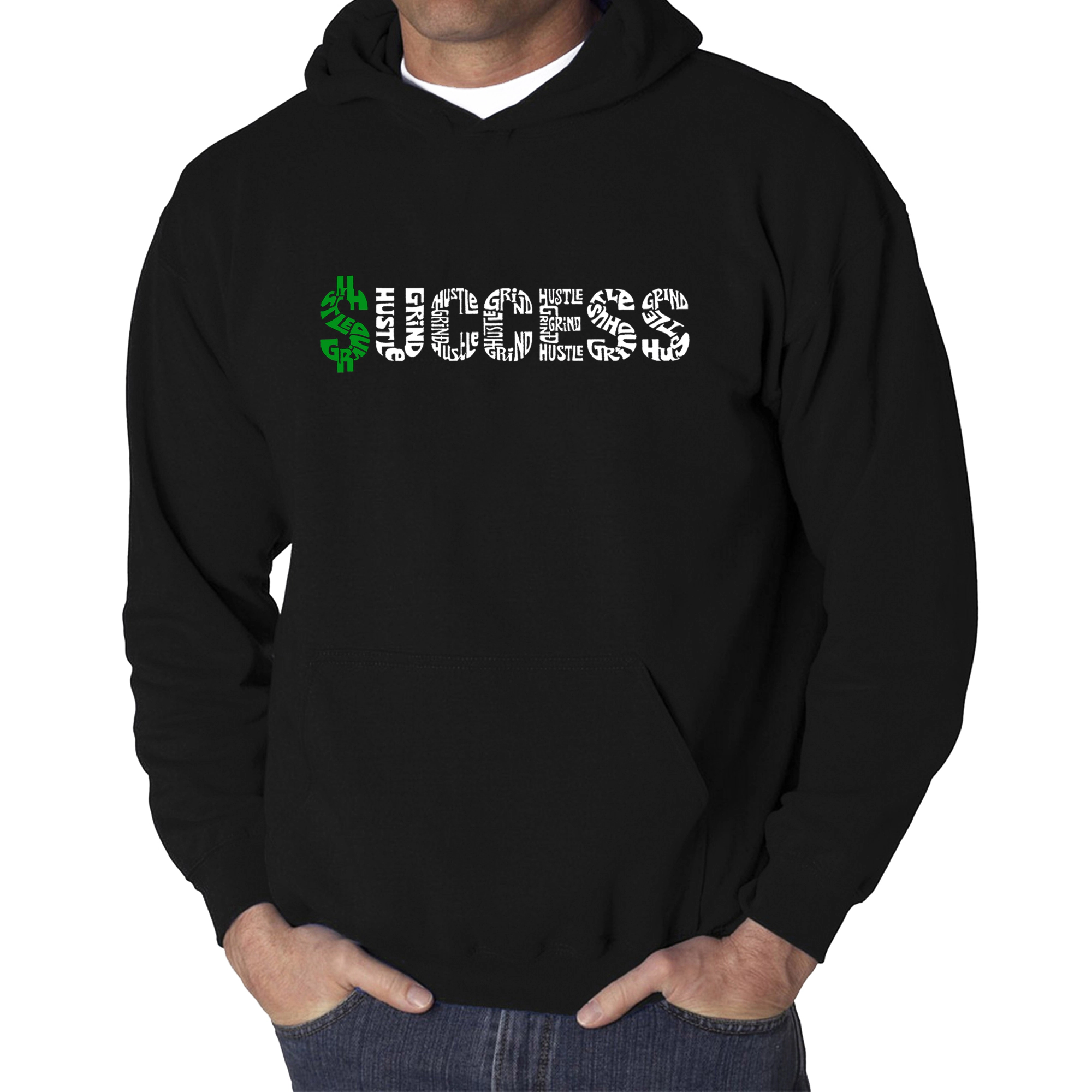 LA Pop Art Success - Men's Word Hooded Sweatshirt