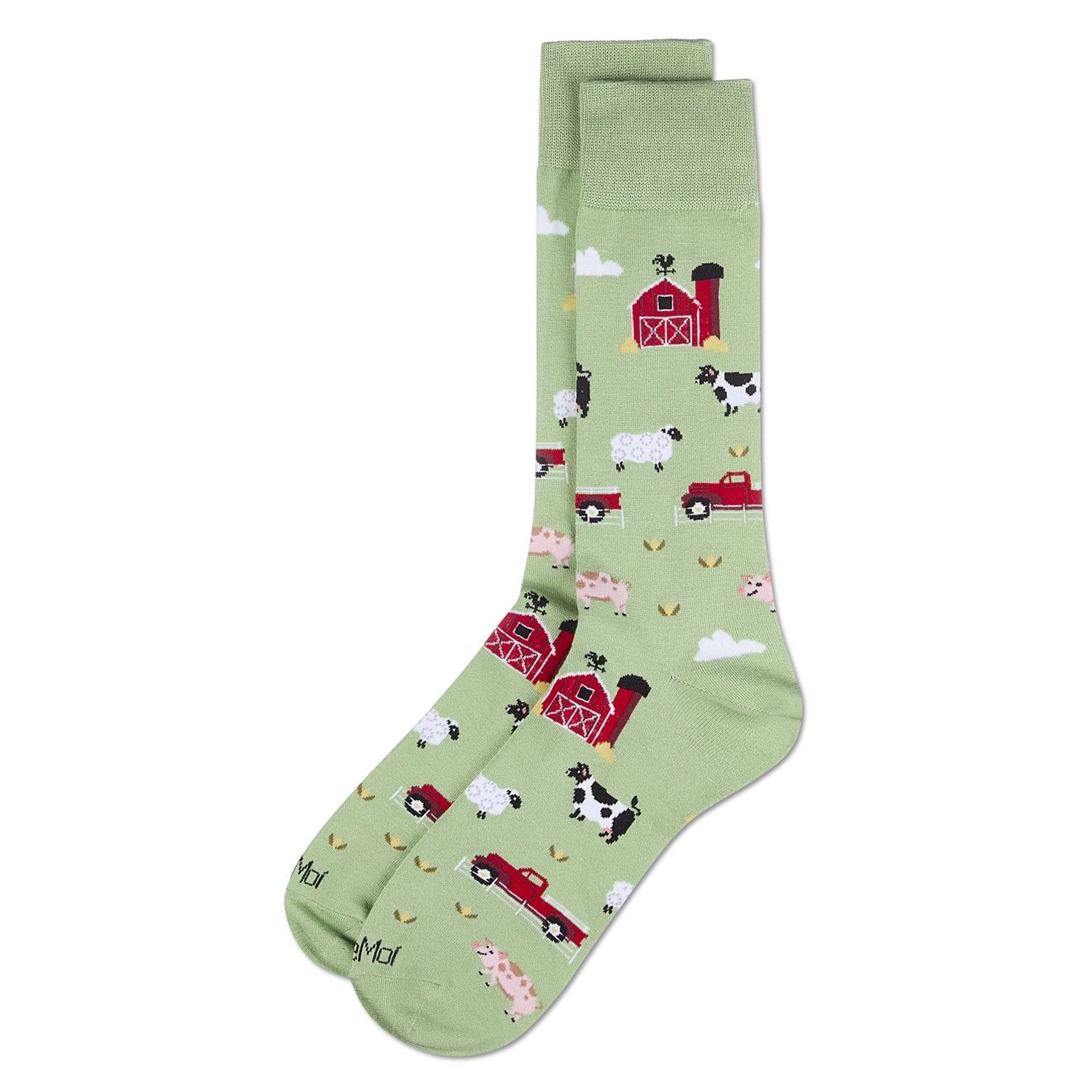 Memoi Men's Farmland Rayon From Bamboo Crew Socks