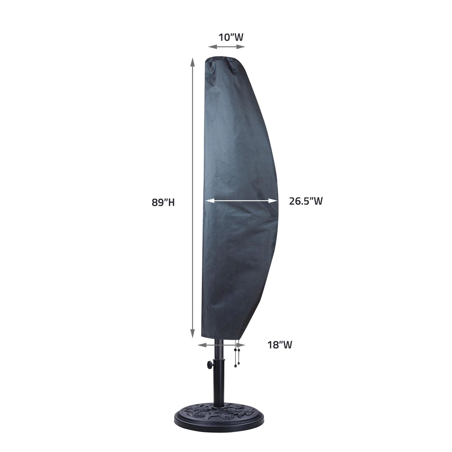 Summerset Shield Umbrella Cover Ultimate Protection Outdoor Furniture AG19 & AG3 17.72"/26.77"/21.65" x 88" Mercury