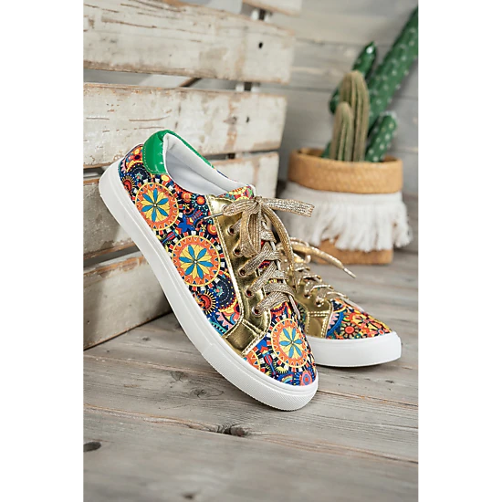 Threaded Pear Women's Daniella Floral Patchwork Shoes