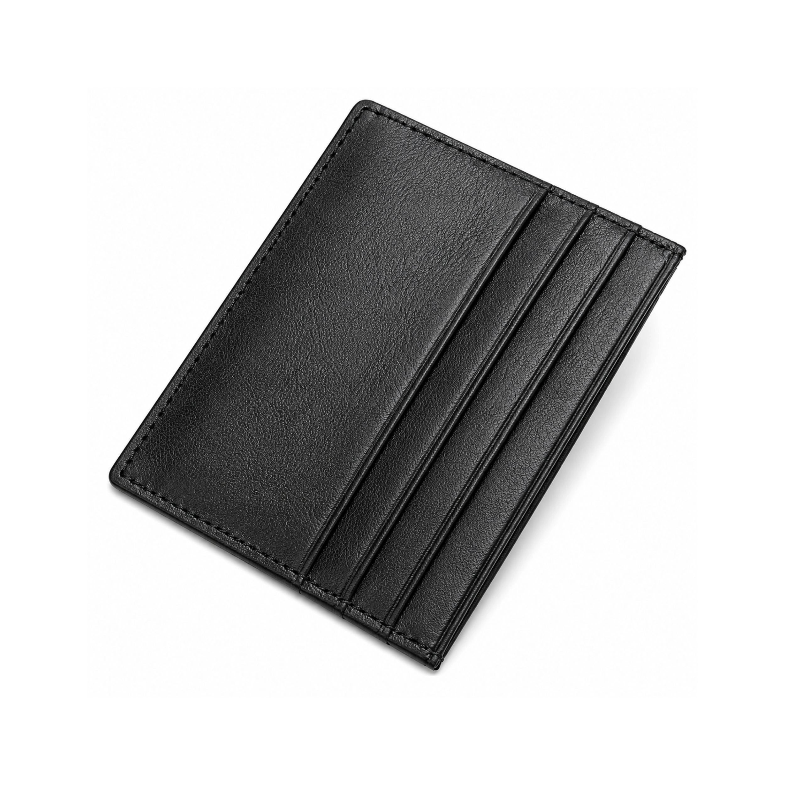 Home Collection Men's Genuine Leather Slim Wallet with Money Clip & Card Holder