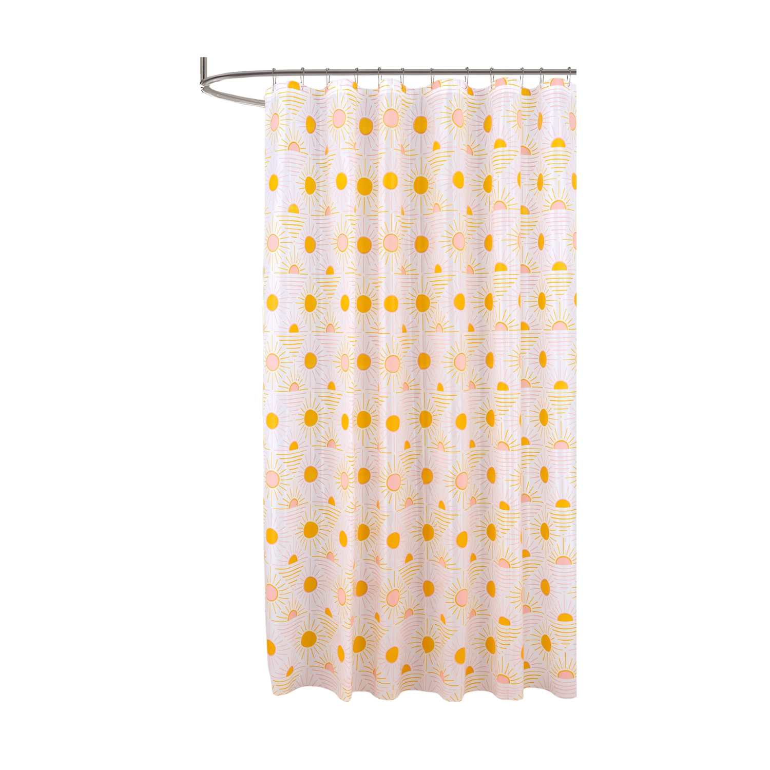 RT Designers Collection 90GSM Peva Glit Printed Sun Shower Curtain 70" x 72" Muticolor