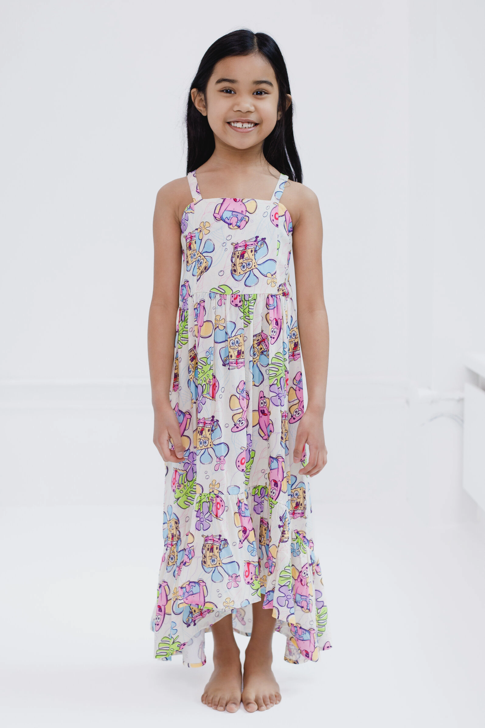 SpongeBob SquarePants Girls' Sleeveless Maxi Dress