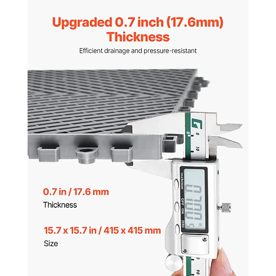HONGGE Interlocking Drainage Mat Modular Interlocking Cushion Splicing Drainage Mats Non-Slip PP Drainage Floor Tile
