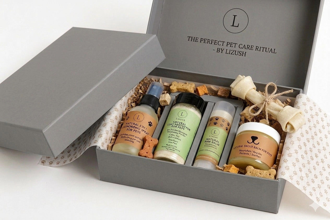 Lizush Pet Pampering Gift Box - All-Natural Wellness Kit for your best friend