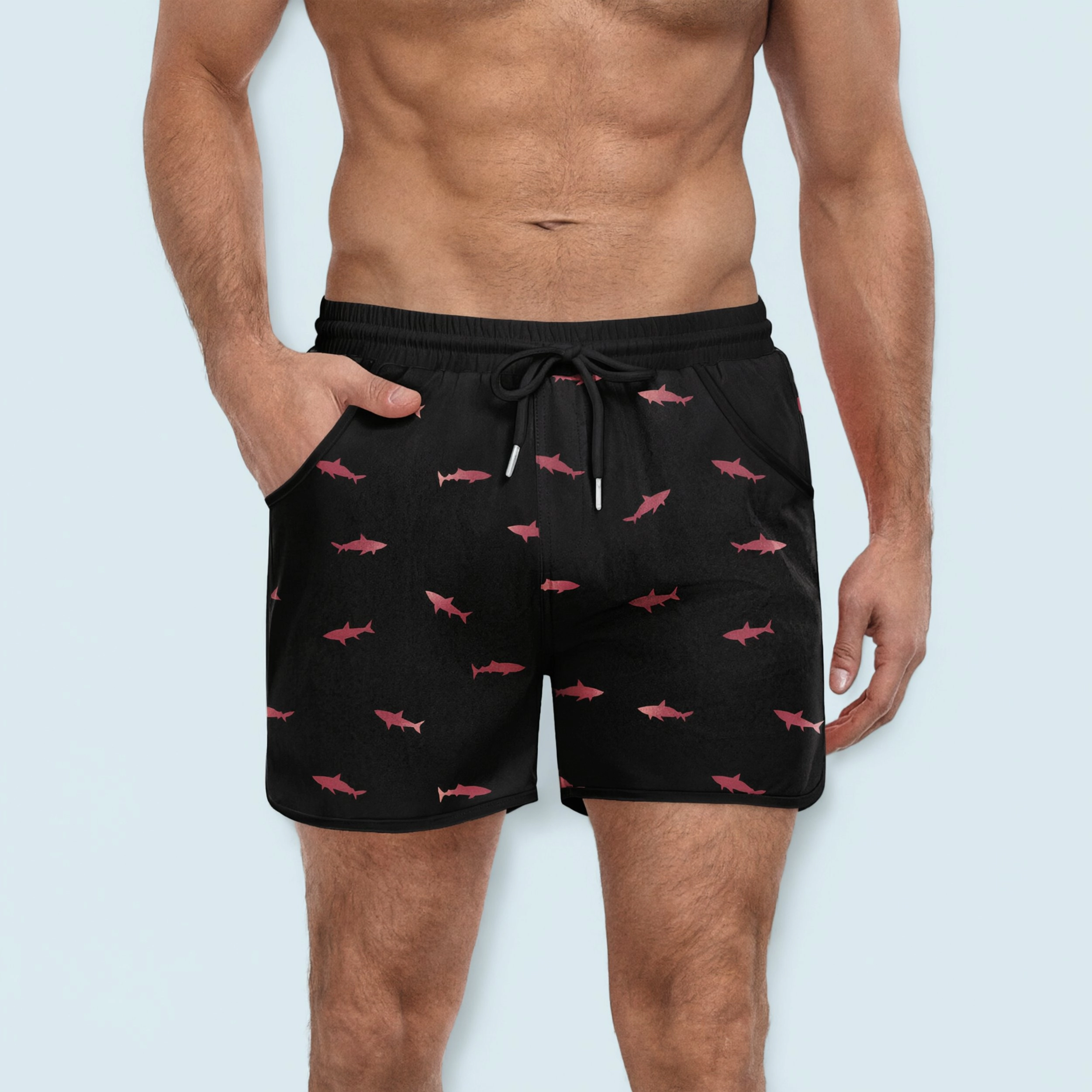 COOFANDY Men's Quick Dry Elastic Waist Drawstring Swim Shorts