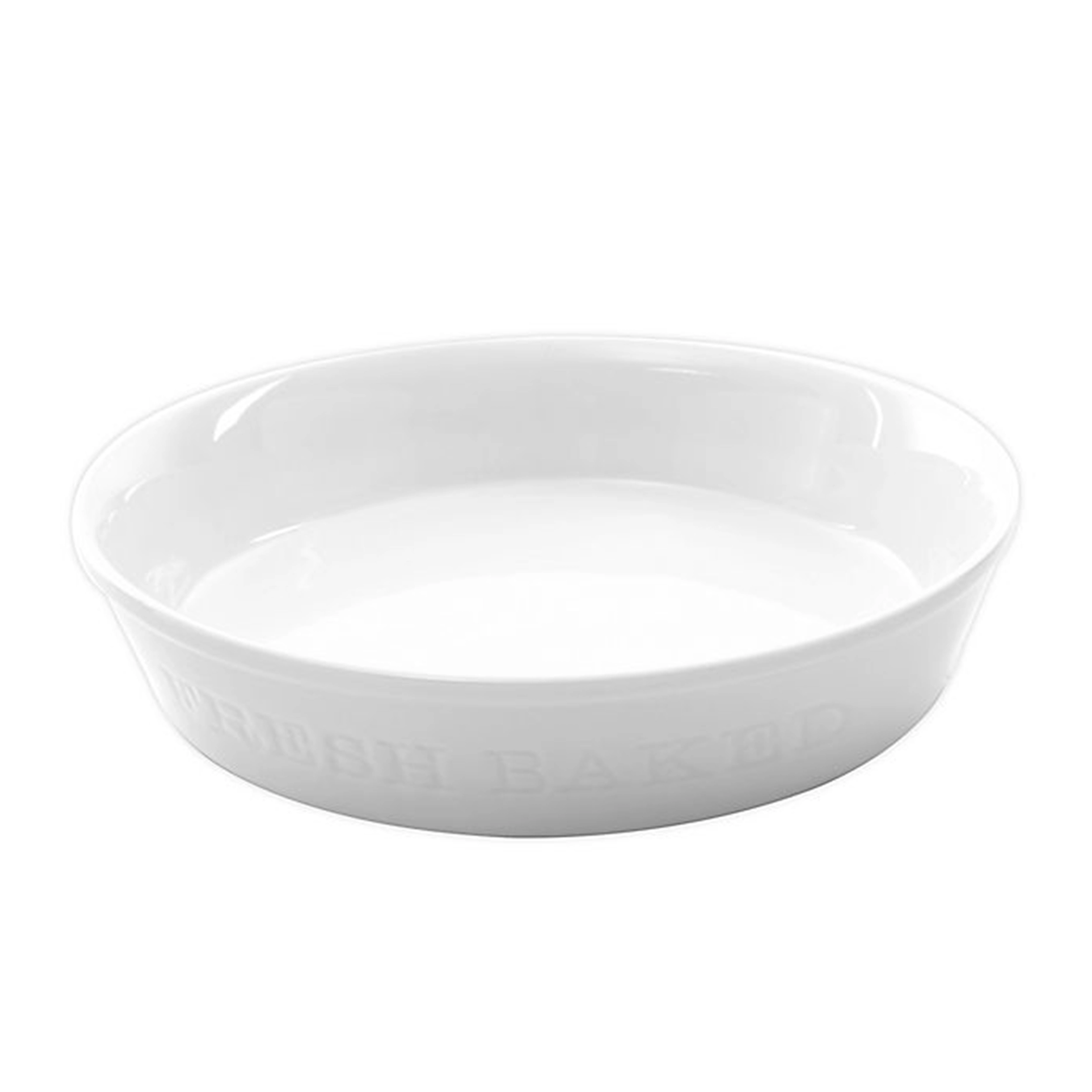 Our Table Simply White 9.5 Inch Round Porcelain Fresh Baked Pie Plate