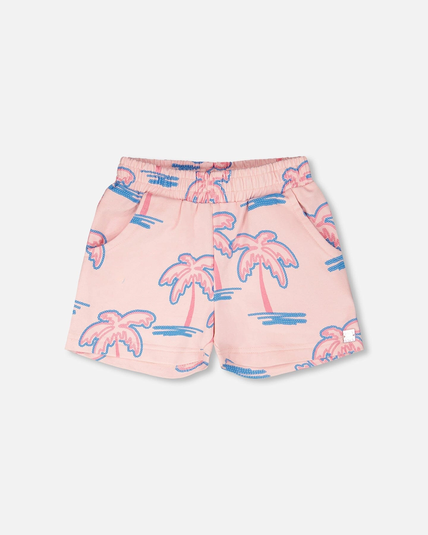 Deux par Girls French Terry Shorts Palm Print