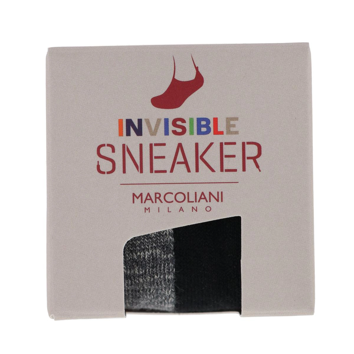 Marcoliani Men's Cushioned BiColor Invisible Sneaker Sock (1 Pair)