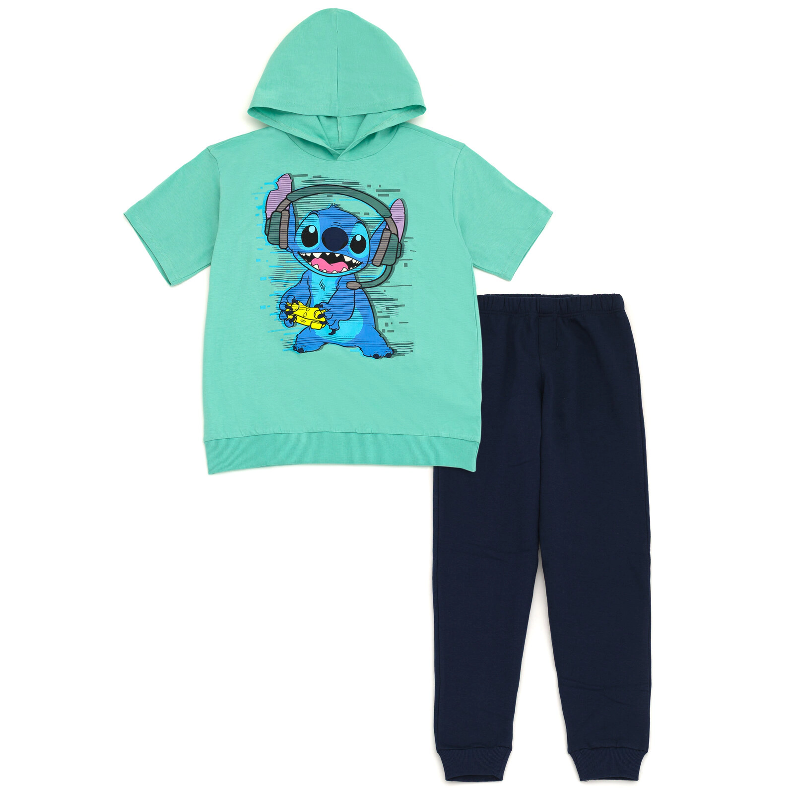 Disney Boys' 2-Piece Hooded Tee and Fleece Pants Set