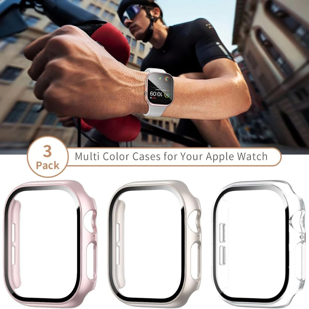 OneLink Gadgets 3 Pack Apple Watch Screen Protector Cases