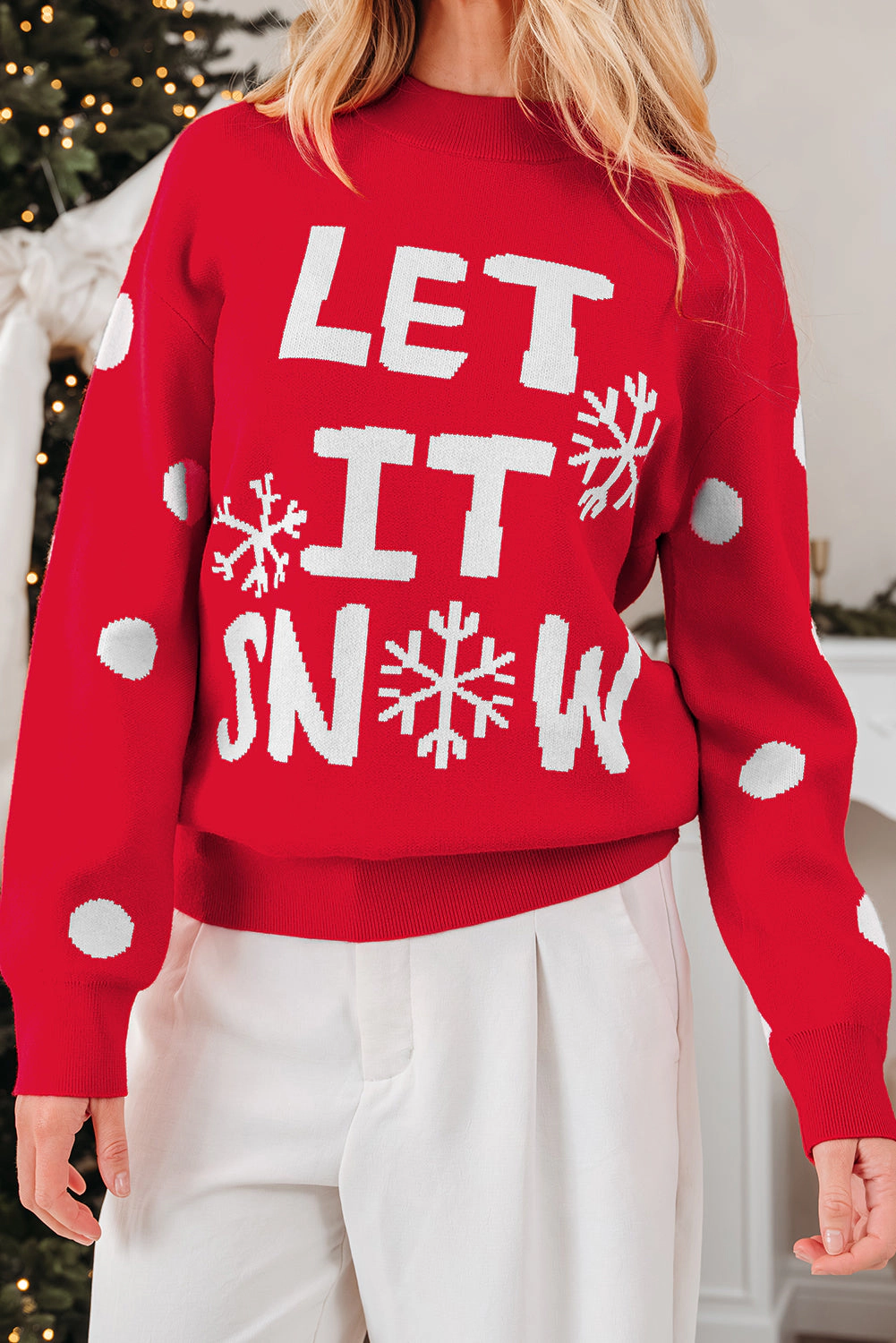 Threaded Pear Women's Tiffany Christmas Holiday Loose Sweater