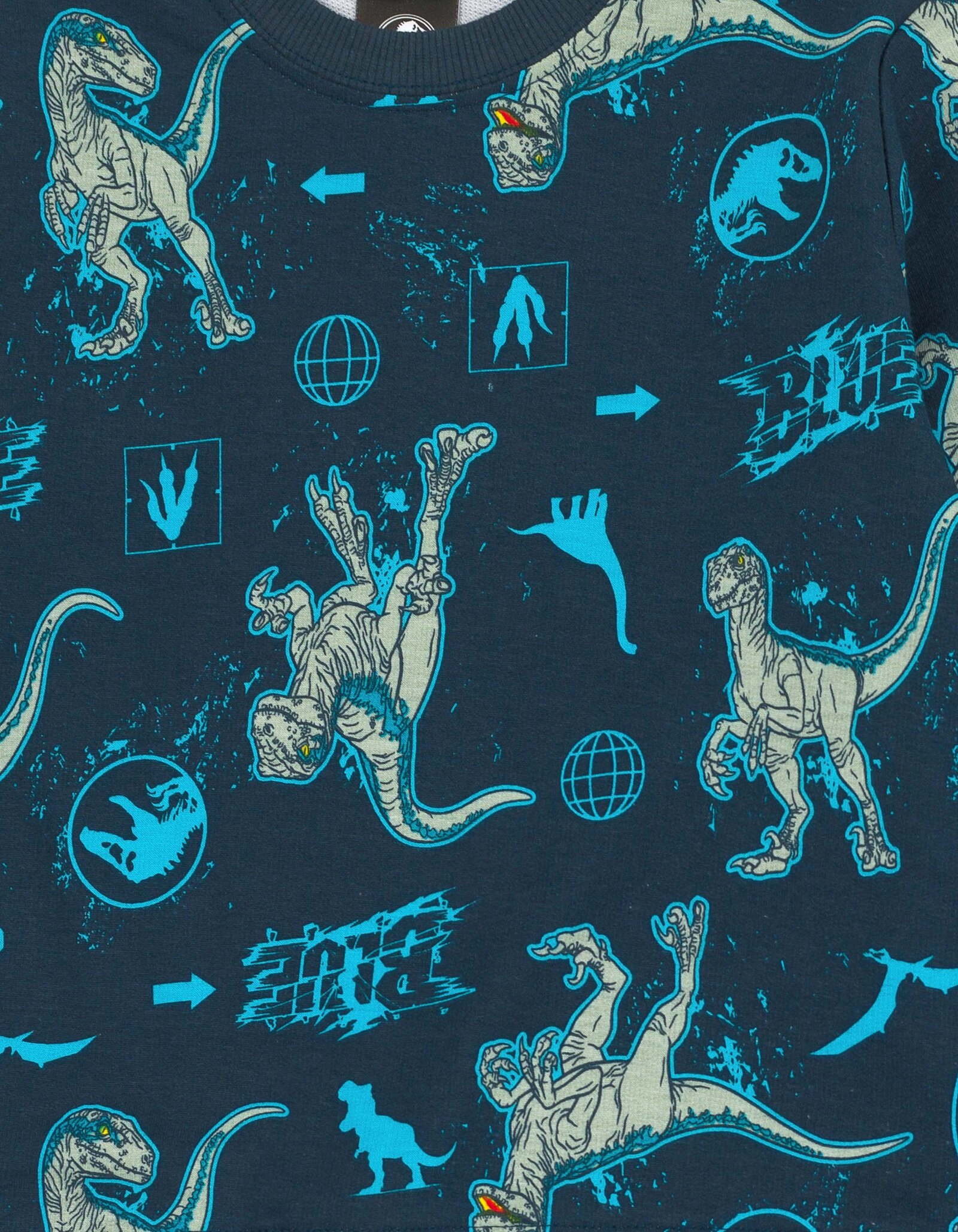 Jurassic World Park Blue (Dinosaur) Boys' 2-Piece Sweatshirt and Pants Set