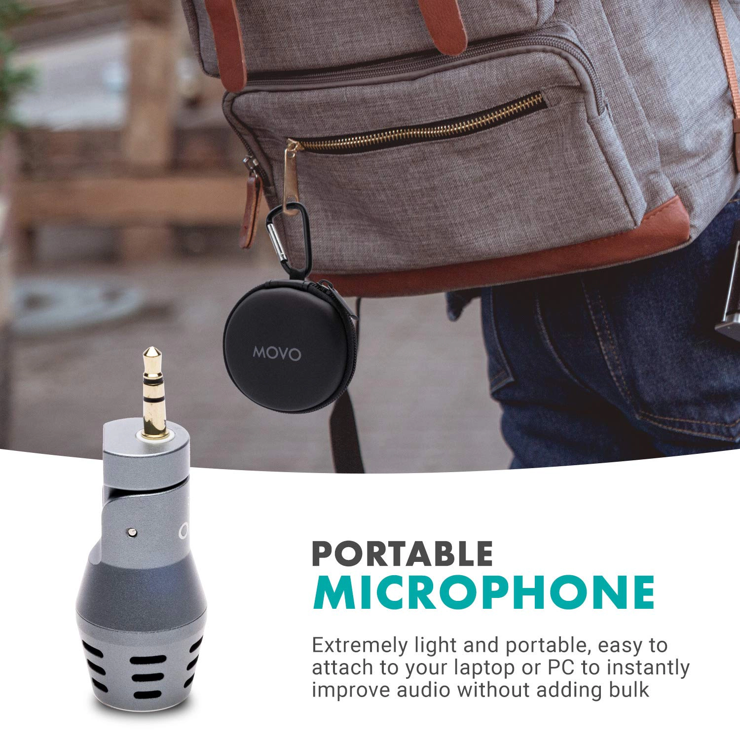 Movo DOM2-USB Mini Omnidirectional USB Laptop Microphone for Computer or MacBook - Laptop Mic for PC and Mac - Desktop