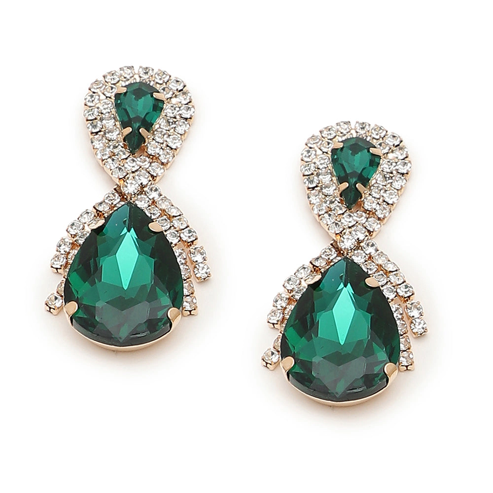 SOHI Women's Teardrop Stone Drop Earrings