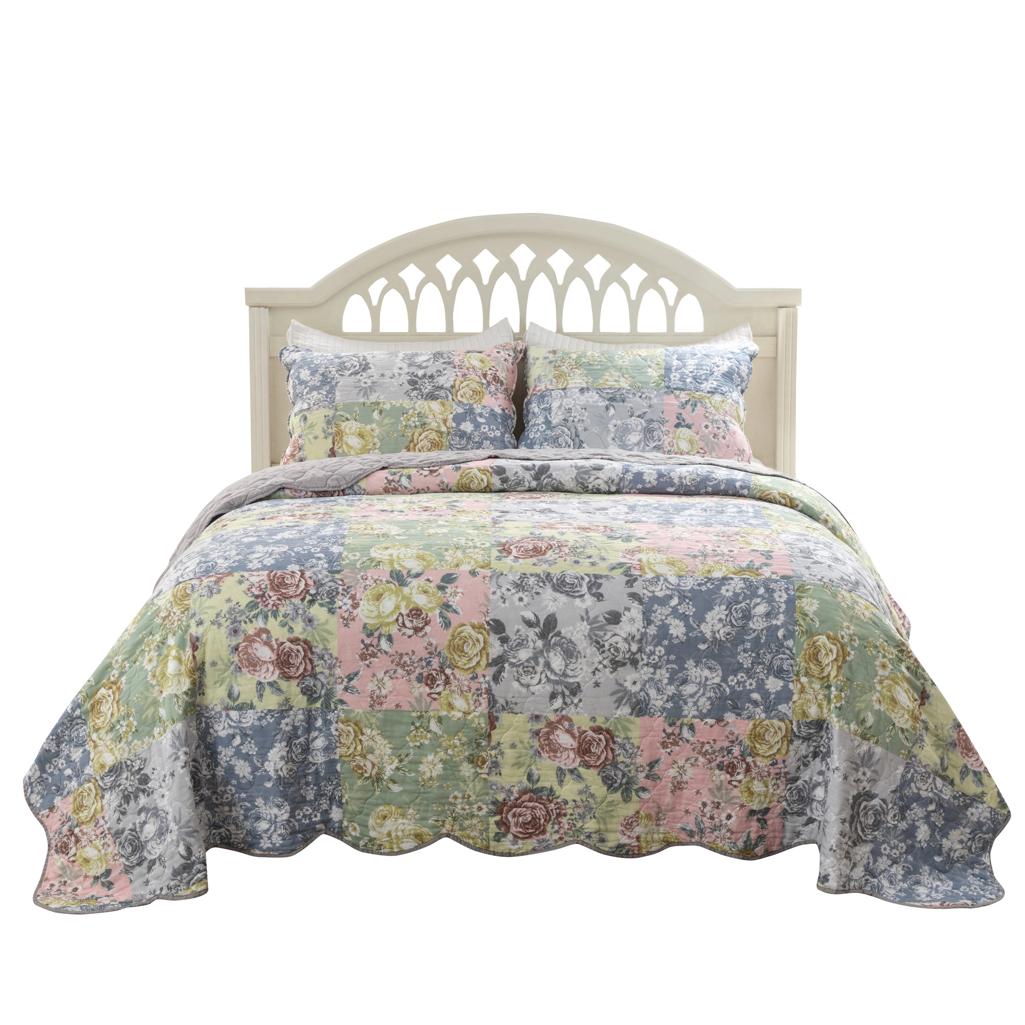 Greenland Home Emma Vintage Style Quilt Set 2 Piece