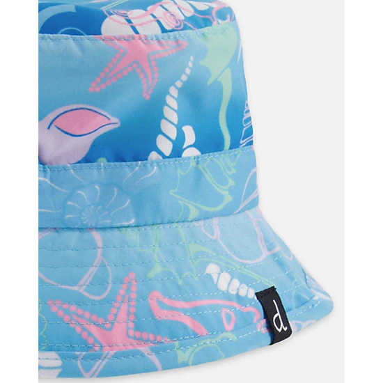 Deux par Deux Girls Beach Hat Shell Print