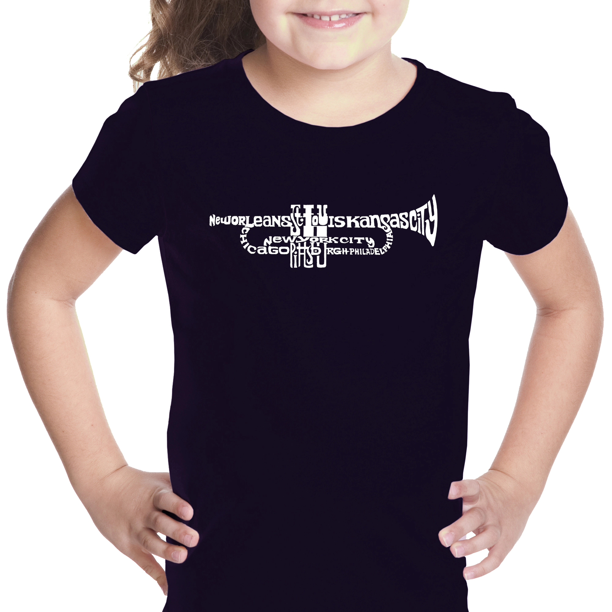 LA Pop Art Girls Word T-Shirt - Trumpet