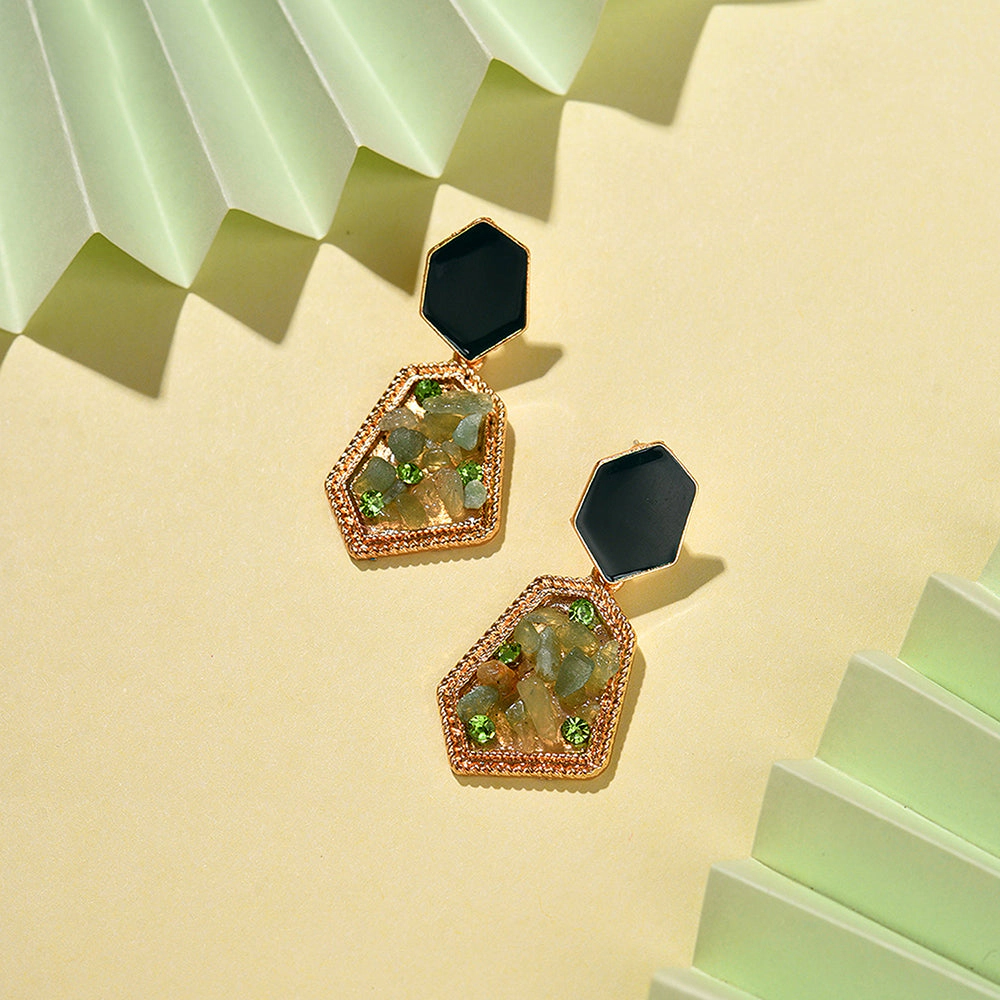 SOHI Women's Textured Drop Earrings