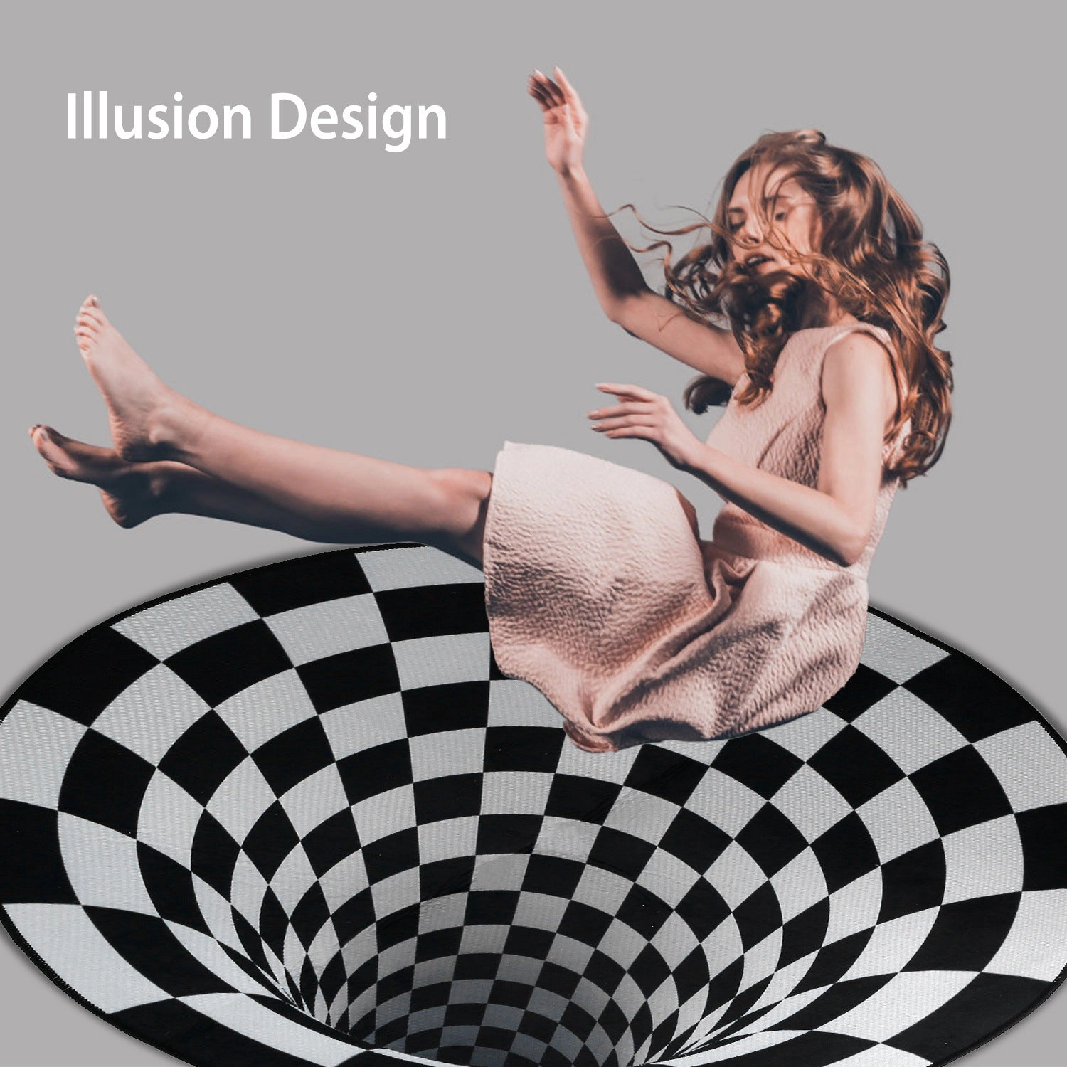GBruno 3D Illusion Round Area Rug 80 Cm
