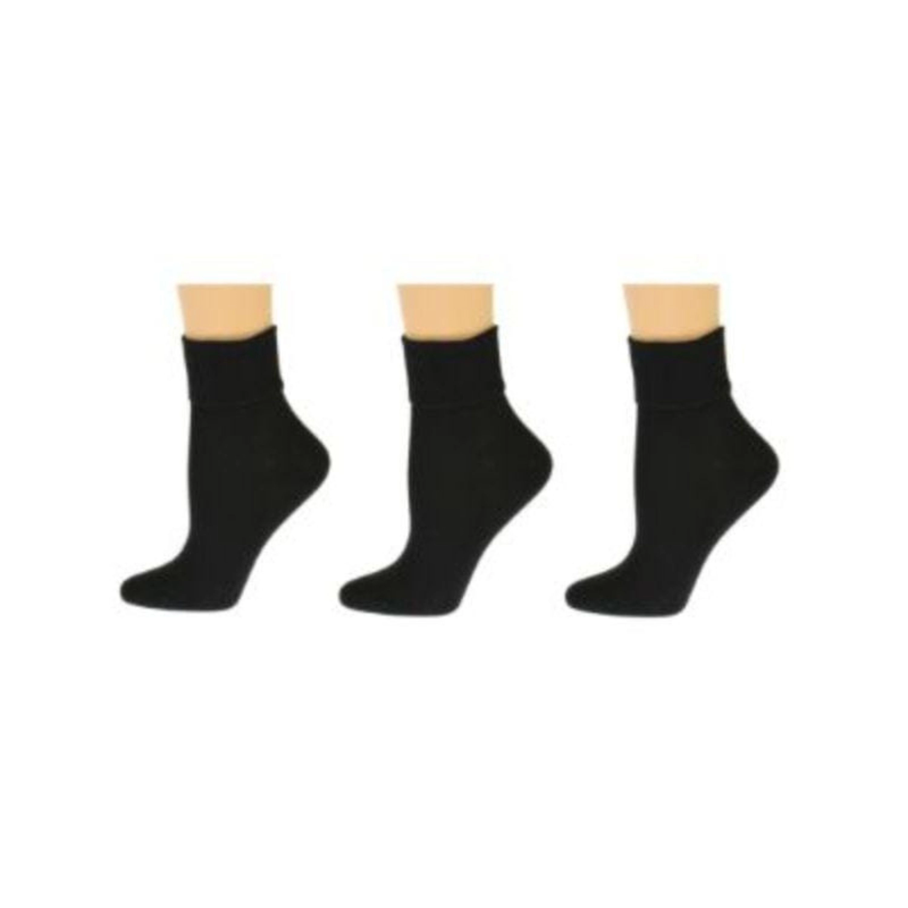 Wear Sierra Women's 3 Pair Packs Turn Cuff Socks