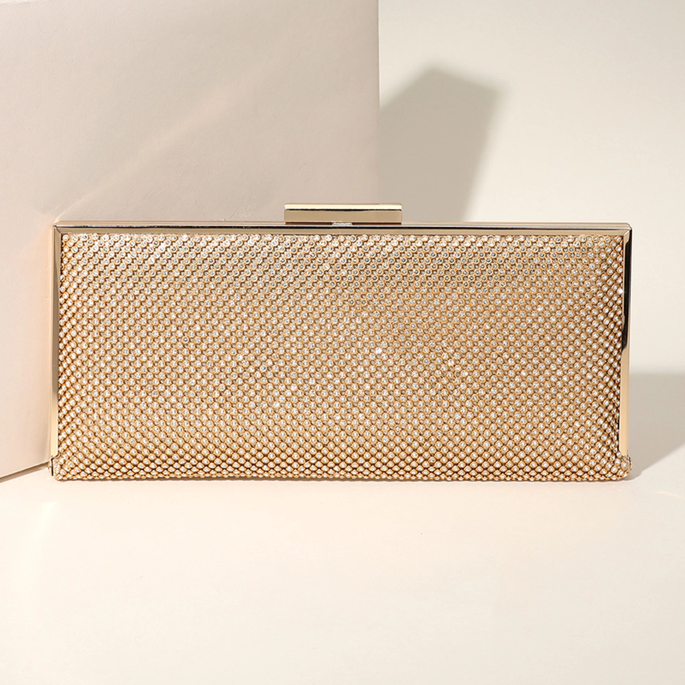 Fashnzfab Bling Solid Flat Evening Clutch / Crossbody Bag