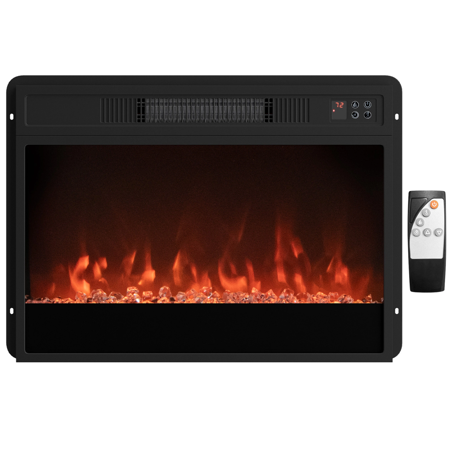 LJG 5000 BTU 23-Inch Electric Fireplace Insert with Remote Control and Brightness