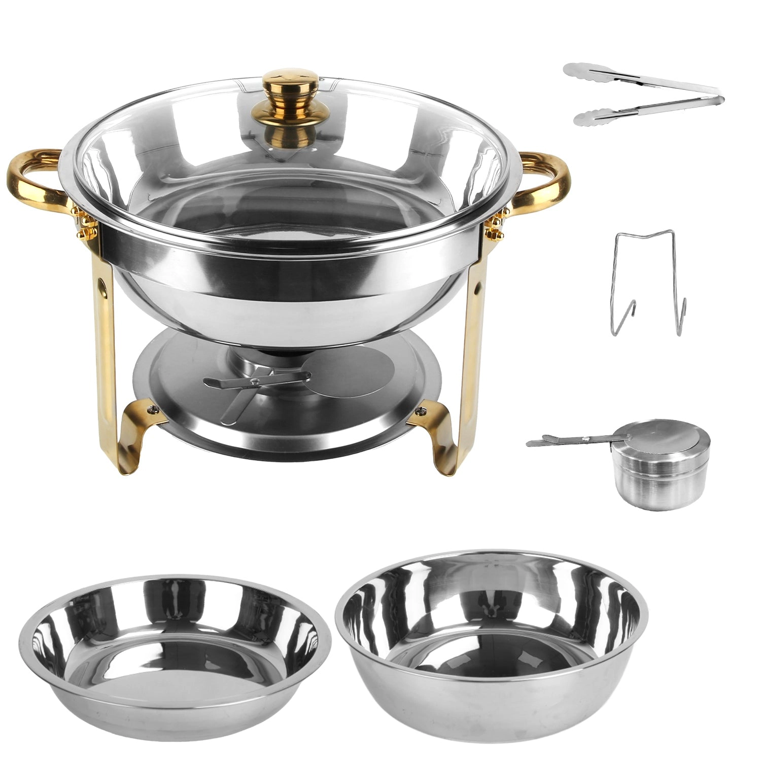 GBruno 4-Piece Round Chafing Dish Buffet Set