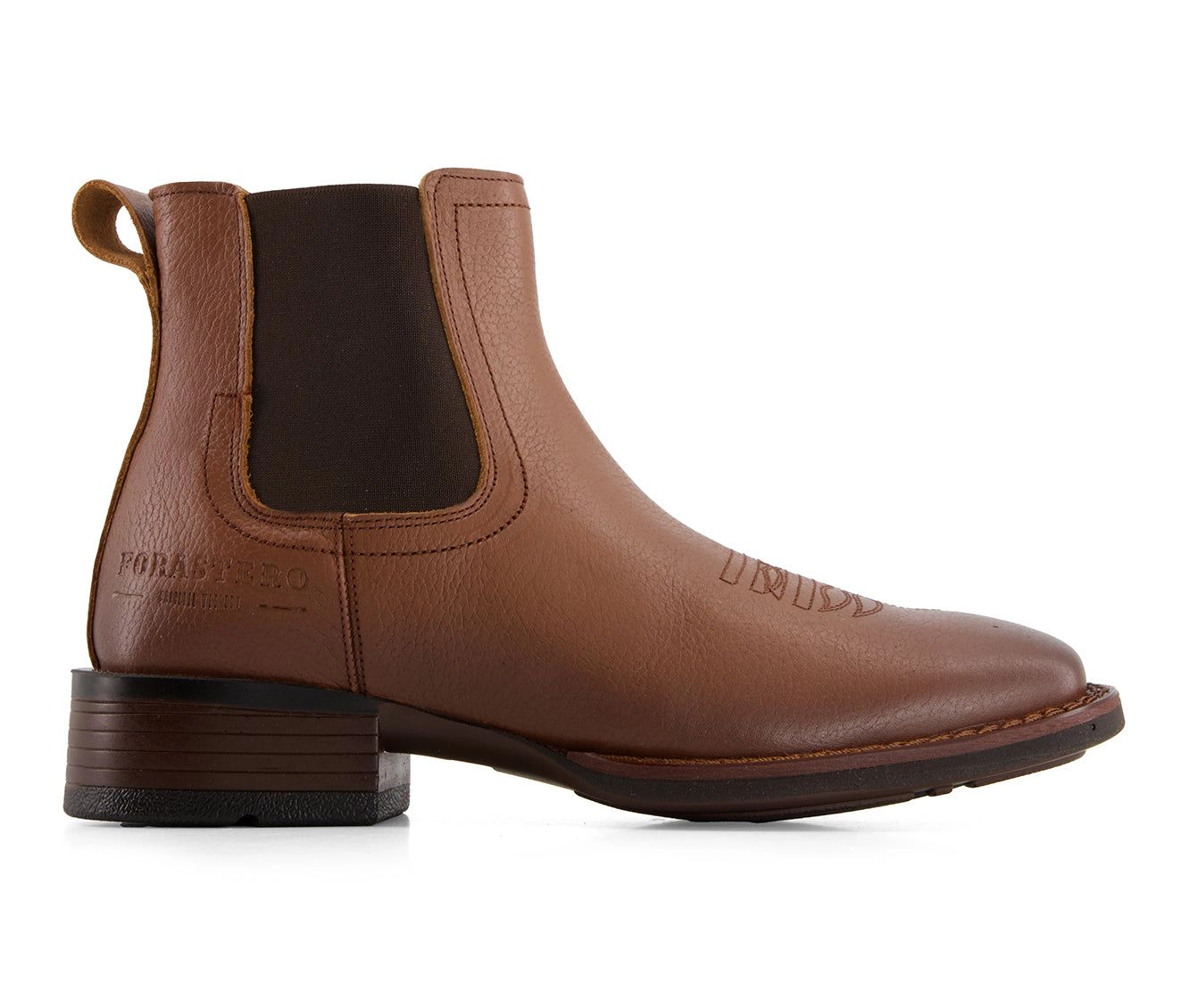 Forastero Mens Genuine Leather Chelsea Boot Western Style With Elastic Shaft