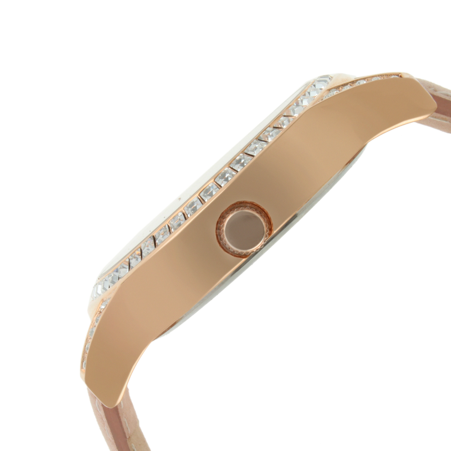 Peugeot Women's 40mm Multi-Function Watch with Pink Suede-Leather Strap