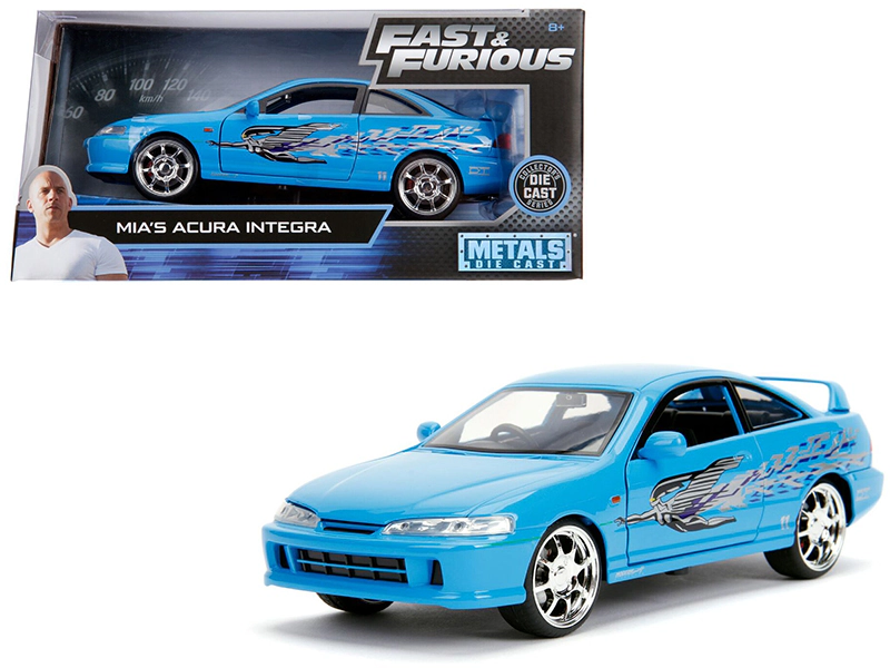 Jada Mia's Acura Integra RHD (Right Hand Drive) Blue "The Fast and the Furious" Movie 1/24 Diecast Model Car by Jada