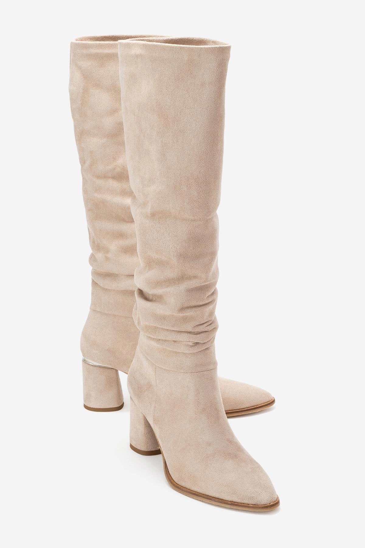 Prologue Shoes Womens Vianella Block Heel Knee High Boot
