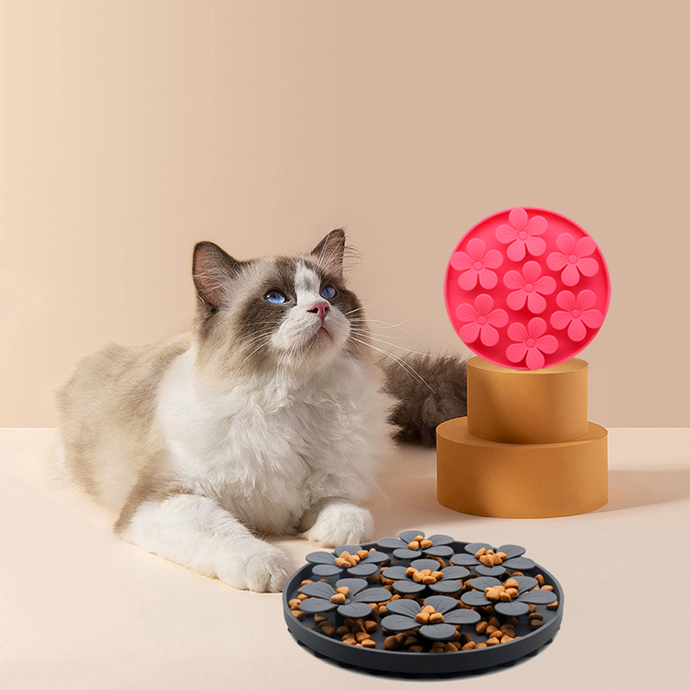 Silicone Pet Slow Feeder Mat, Anti-Choking Licking Feeding Pad for Dog IQ Training