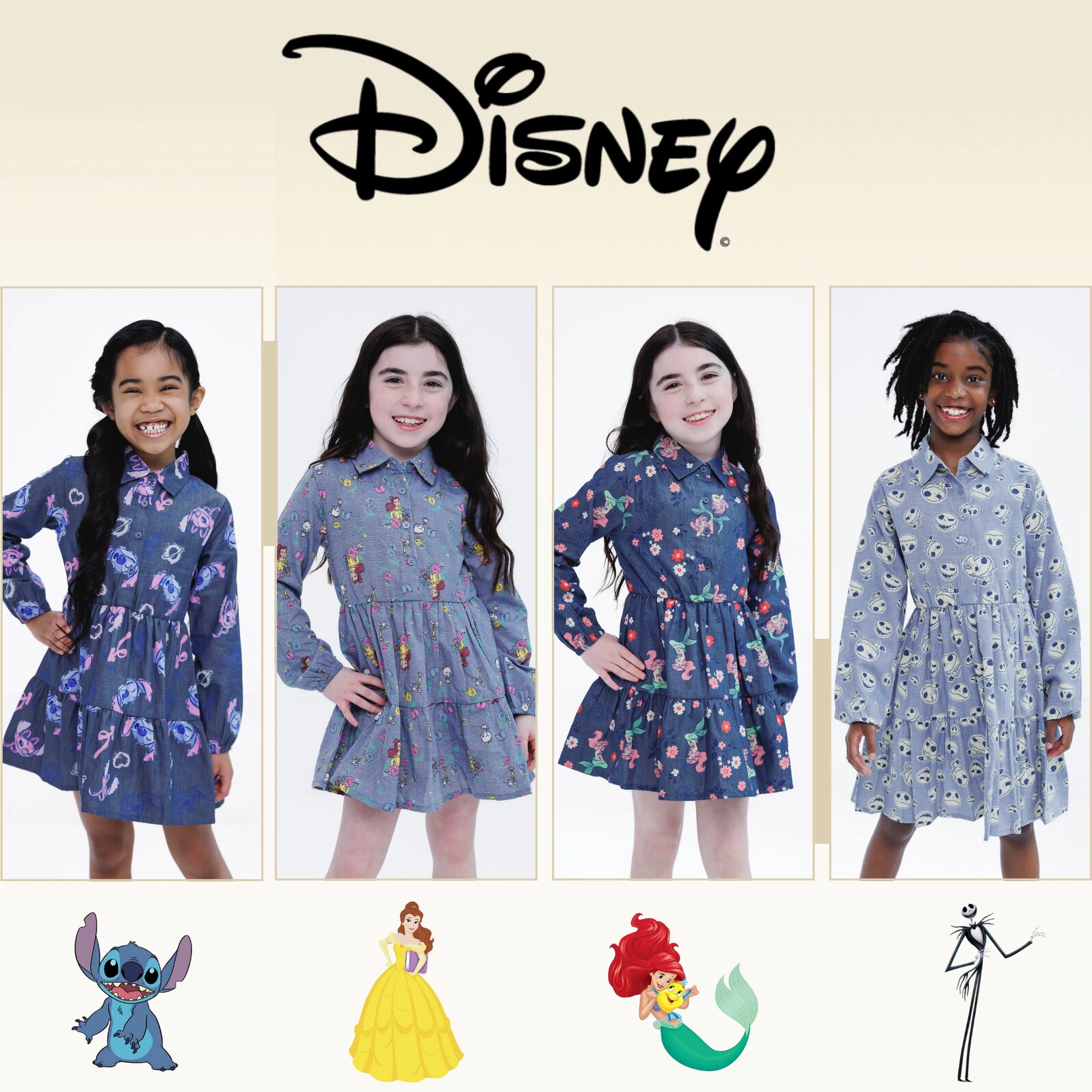 Disney Girls' Tiered Dress