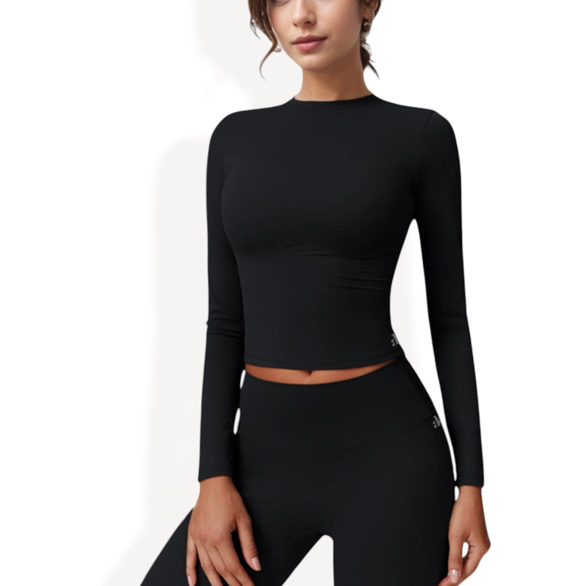 Anna-Kaci Women's Long Sleeve Seamless Compression Top for Workout and Activewear Everyday Wear
