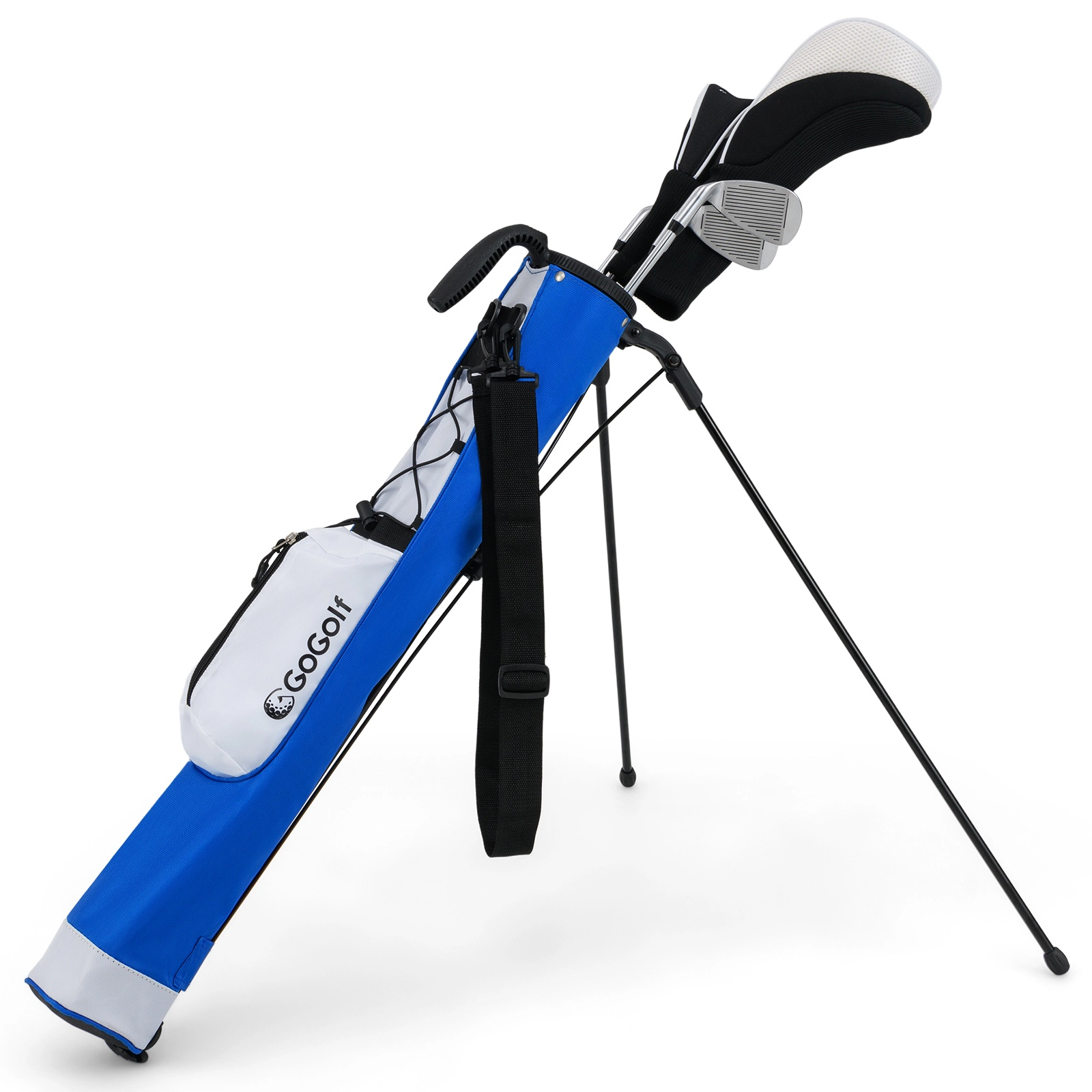 SUGIFT White Press-to-Stand Base Lightweight Golf Stand Bag for the Driving Range