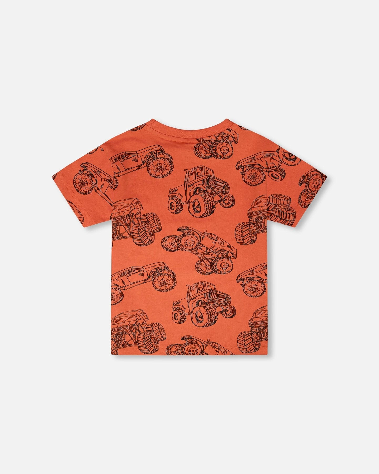 Deux par Deux Boys Organic Cotton Jersey T-Shirt Printed Trucks