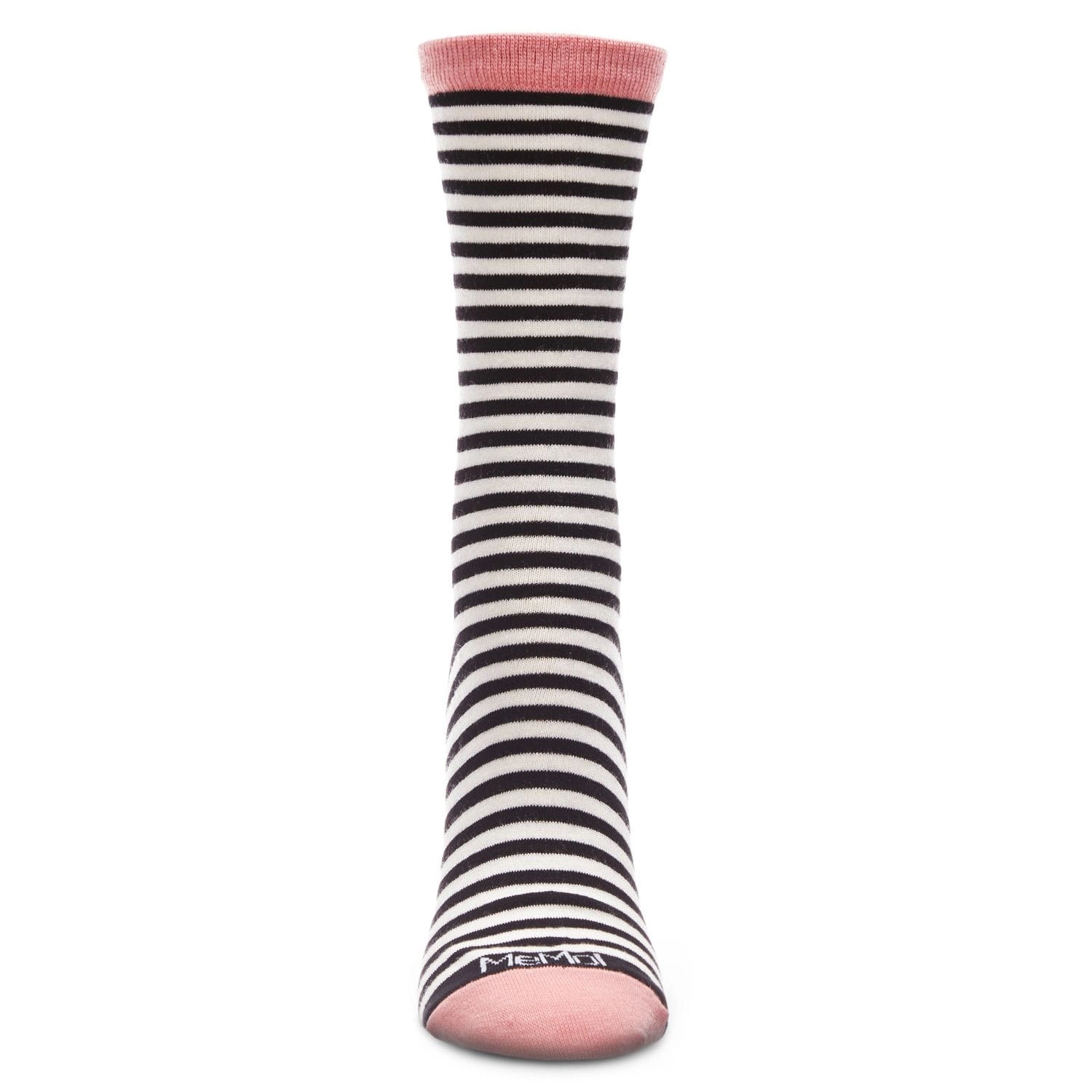MeMoi Colorful Stripes Bamboo Blend Crew Socks