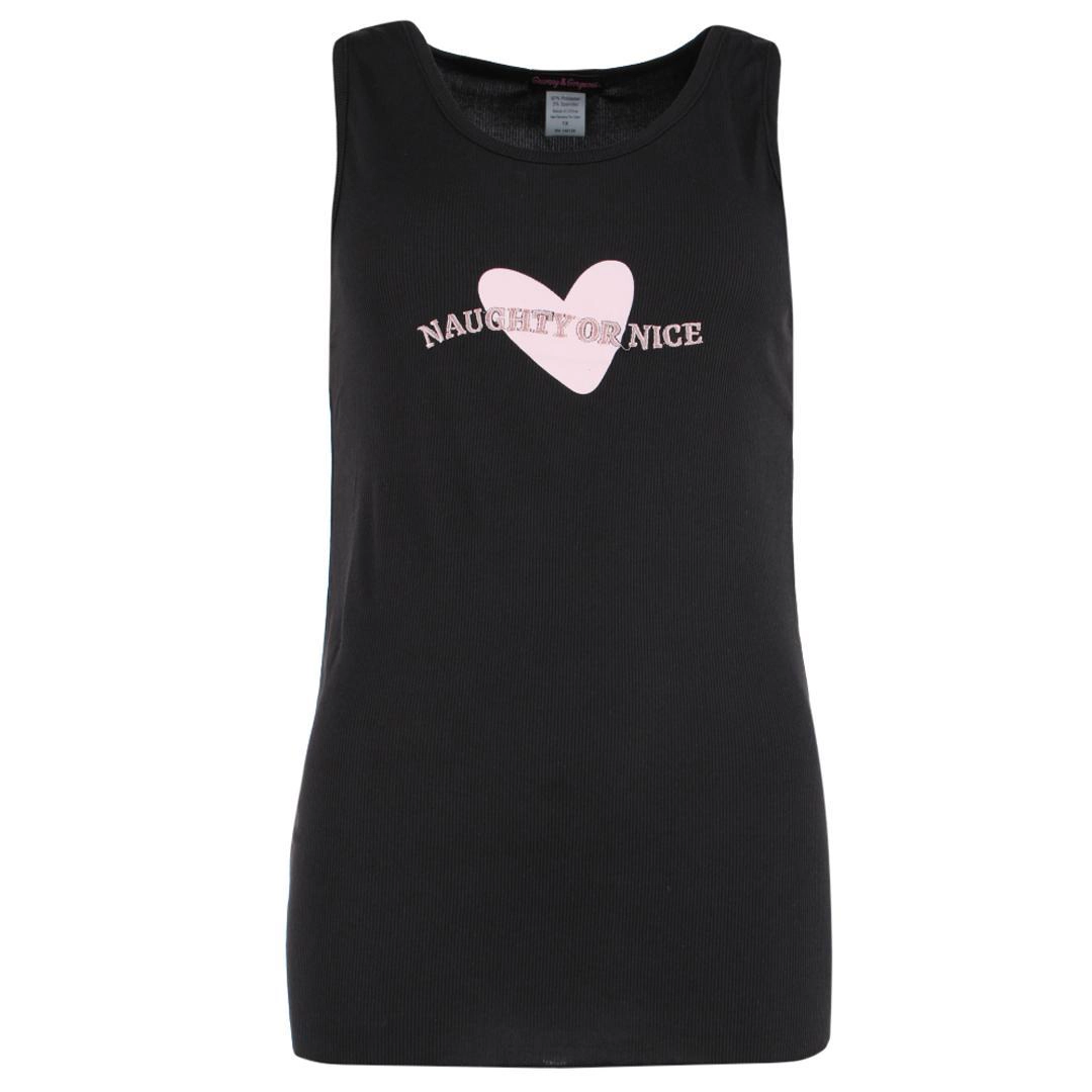 Grumpy & Gorgeous Women's Plus Size Naughty or Nice Heart Jogger Pajama Set