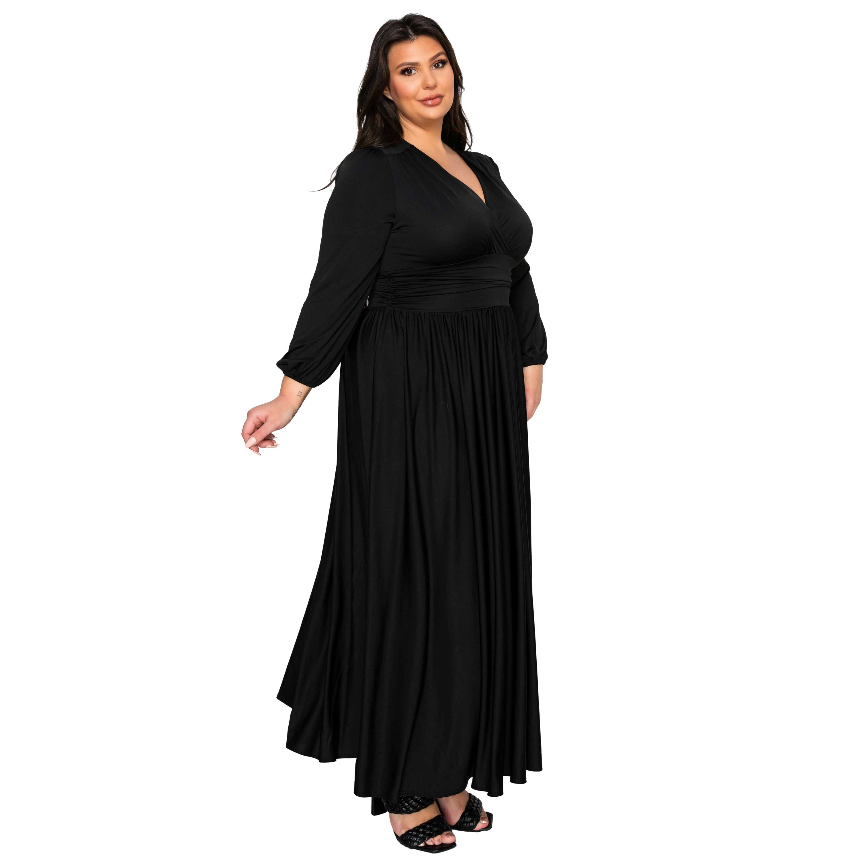 L I V D Women's Plus Solene Empire Waist Dress