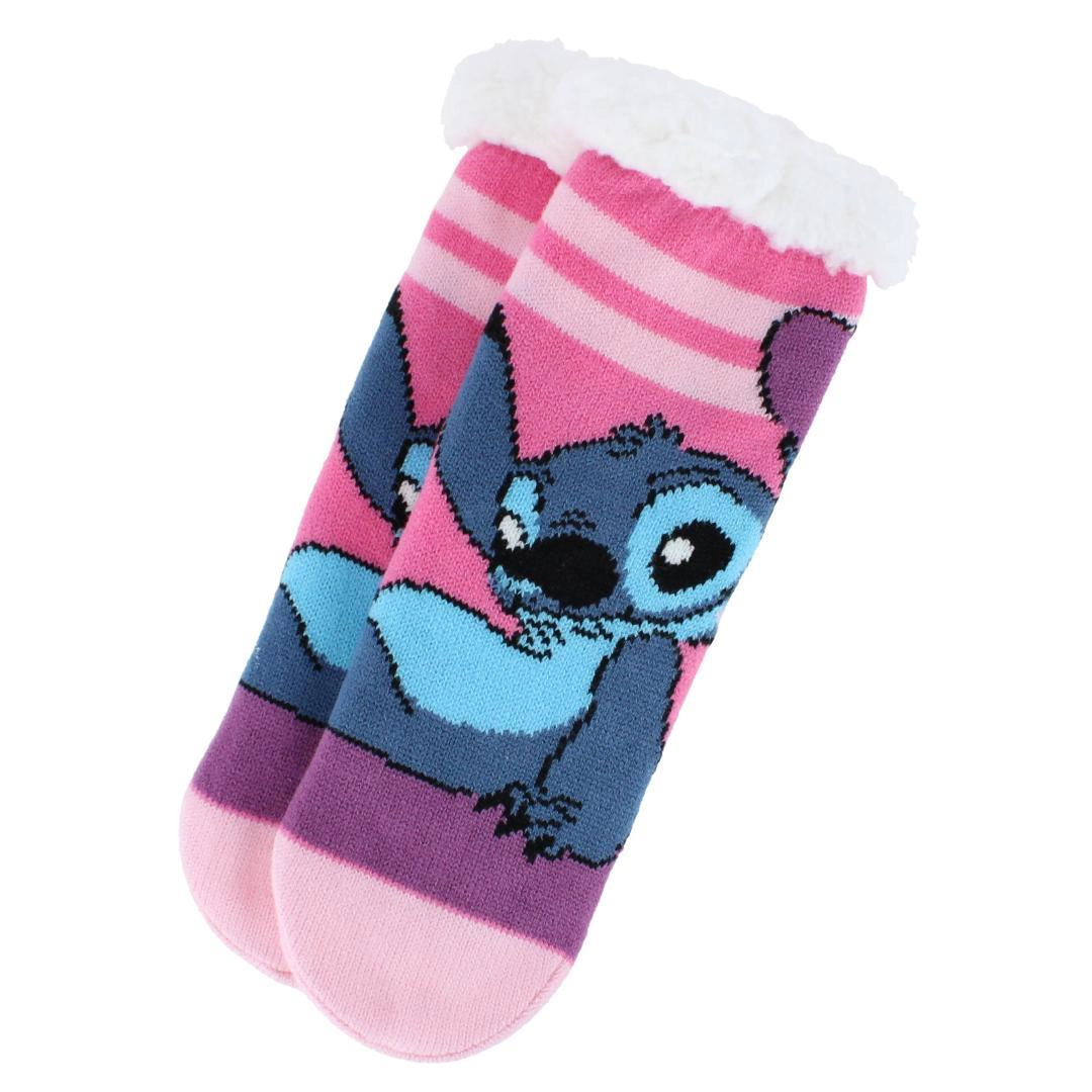 Textiel Trade Girl's Disney Lilo & Stitch Sherpa Lined Slipper Socks