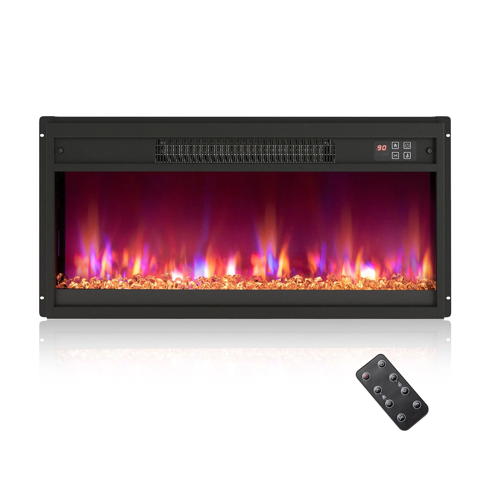 SlickBlue Wall Mounted Fireplace Heater for Living Room, Bedroom & Entertainment Spaces