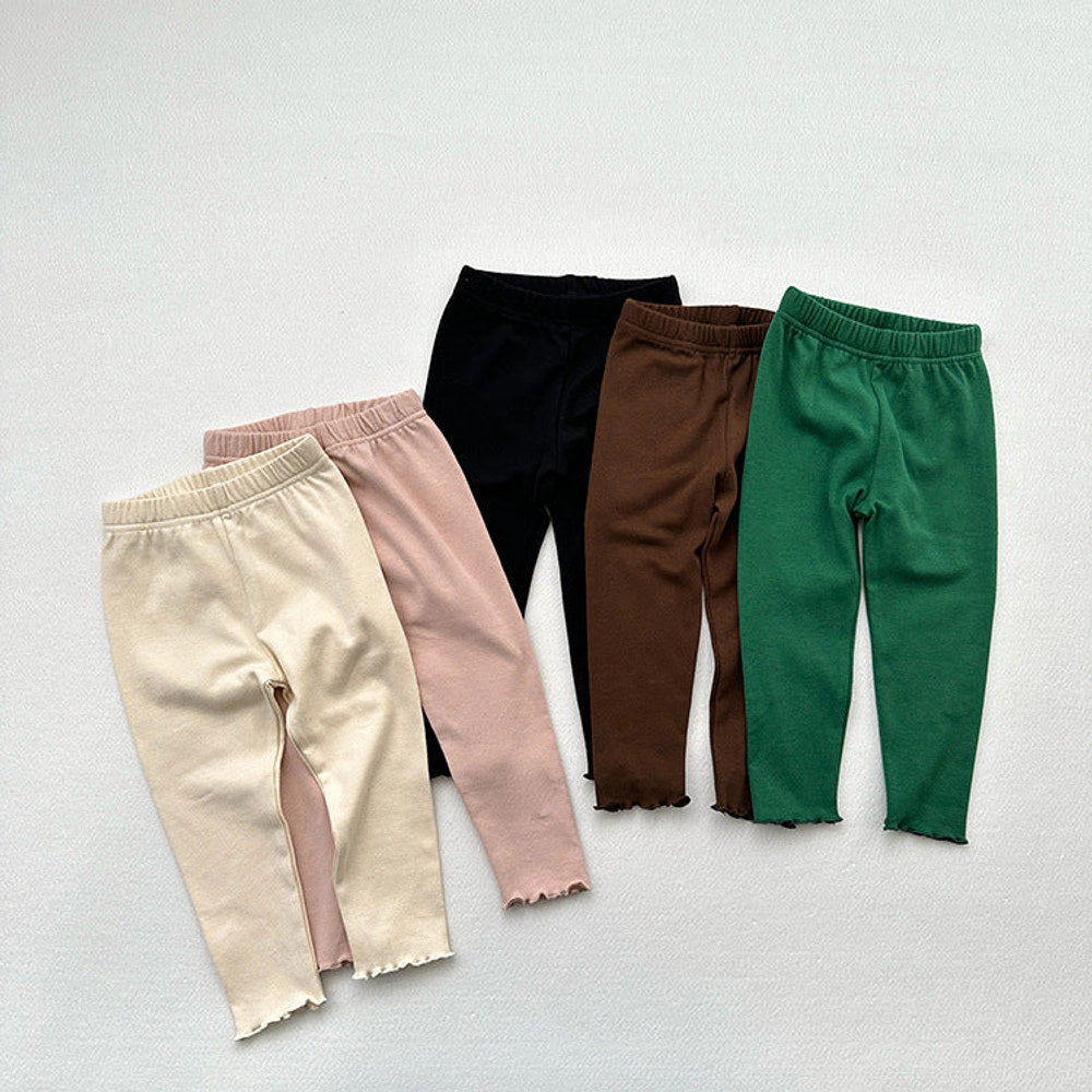 MyKids-USA Children's Solid Color Leggings Girls Kindergarten Trousers